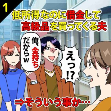 【#1】低所得なのに借金して高級品を買ってくる夫⇒そういう事か…