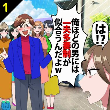 【#1】夫「俺ほどの男には一夫多妻制が似合うんだよｗ」⇒私「キモっ！」