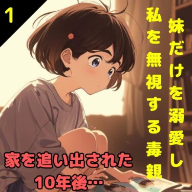 【#1】妹だけを溺愛し私を無視する毒親！家を追い出された10年後…